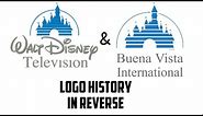 Walt Disney Television & Buena Vista International logo history in reverse