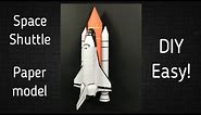 Easy! How to make a space shuttle with paper | Discovery space shuttle | NASA | DIY science project