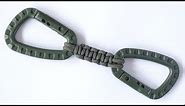 How to make a Paracord "double" Carabiner Keychain Lanyard - Cobra Knot - CBYS Tutorial - DIY