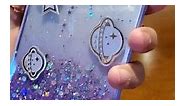 iPhone 13 Pro Purple Glitter Universe Charm Case