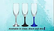 Custom Champagne Flute 6.25 oz. Set of 10, Personalized Bulk Pack - Great for Cocktails, Wedding Favors, Bachelorette Party Decorations, Party Favors - Clear