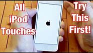 All iPod Touches: Stuck or Frozen on Apple Logo or iTunes Logo FIXED!