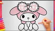 How to draw MY MELODY hello kitty and friends - SANRIO