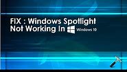 Lockscreen-Windows Spotlight won't refresh daily images