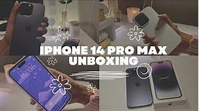 iPhone 14 Pro Max (Deep Purple) Aesthetic Unboxing + Customizations 💜