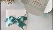 Make Your Own Wedding Invitations - Low Cost DIY Wedding Invitations with Bow