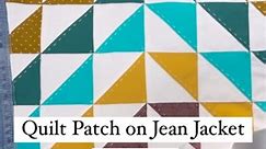 Here it is! A tutorial to Quilt Patch Jean Jacket - Part 1 Save for later! Had to break it up in parts because well Instagram. How to add a quilt patch to perfect fit into the seams of a jean jacket. 1. Sew your patchwork design (I used #middlesisterquilt pattern with a twist) 2. Make a template where the patch will be in the jean jacket! I used cardstock that I had in my house. But I think next time I’m going to try tracing paper. 3. Trim the patch a half an inch BIGGER than the template. 4. Us