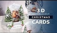 Crafting 3D Watercolour Animal Christmas Cards