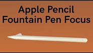 Apple Pencil - Fountain Pen Focus