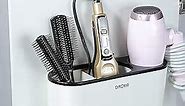 Hair Dryer Holder - White Tool Organizer Blow Cabinet Door, Bathroom Curling Iron for Straightener Styling Tools Storage