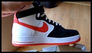 Nike Air Force 1 White/Red/Black Hightops Unboxing