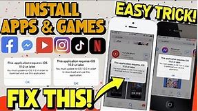 How to Install Apps & Games on Old iPhone & iPad Fix "This Application requires iOS 12"