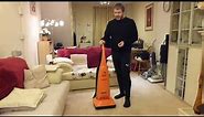 Review / Demo: Sanyo 1200W Upright Bagged Vacuum Cleaner - Late 90s, (+ Belt Change How To)