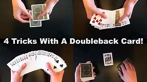 4 EASY AND INSANE Tricks Using A Doubleback Card!