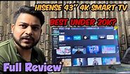 Hisense A6K 43 Inch TV 2023 Model Unboxing & Review Set - Up | 4K QLED Google TV Under 20K
