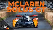 Screaming V10 McLaren Solus GT makes flying debut on Goodwood Hill