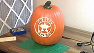 Houston Astros pumpkin carving in Pearland