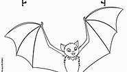 A bat of Count Dracula coloring page printable game