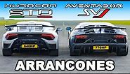 Lamborghini Huracan STO vs Aventador SVJ: ARRANCONES