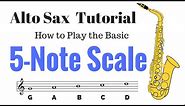 Basic 5 Note Scale for Alto Sax: Beginner Tutorial