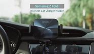 DAFAMA Wireless Car Charger Mount,15W Dual Coils Fast Charging Car Phone Holder for Air Vent and Dashboard,Cell Phone Car Holder for Samsung Galaxy Z Fold5/4/3/2,iPhone 15/14/13/12/11/X