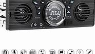 PolarLander Universal 1 Din 12V in-Dash Car Radio Audio Player Built-in 2 Speaker Stereo FM Support Bluetooth with USB/TF Card Port