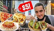 The BEST Cheap Eats in NEW YORK CITY ($5 Times Square Food Guide)