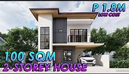 BEST LOW COST 2-STOREY PINOY HOUSE FOR 2023 (100 SQM) | ALG DESIGNS #40