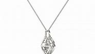 1/10ct Round Diamond Pendant Necklace 18