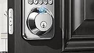 Zowill Fingerprint Door Lock, Keypad Door Lock with 2 Handles, Keyless Entry, Auto Lock, Anti-Peeping Password, Electronic Smart Deadbolt, Front Door Handle Sets for Homes, Apartments, Easy to Install