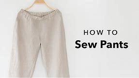 How to sew pants: Elastic waist wide-leg style | Sewing Tutorial with Angela Wolf
