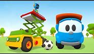 Learn transport with Leo the truck - Kids vehicles' construction cartoon