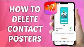 How to Delete Contact Poster on iPhone! (iOS 17)