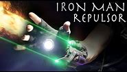 How To Make An IRON MAN REPULSOR GLOVE! - Lasers, Flamethrower, Lights!!! (AMAZING RESULTS)