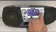 Sony CD Cassette Radio Boombox CFD-V7 Test