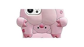 UnnFiko Phone Case for iPhone 14 Pro Max Case, Kawaii Piglet Phone Cases 3D Silicone Cartoon Case Cute Case Soft Rubber Shockproof Protective Case for Women Girls (Pig Butt)