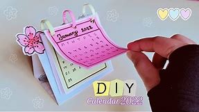 How to make a 2022 desk calendar / diy calendar /paper Mini calendar /paper crafts for school / DIY