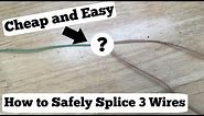 The best way to splice three wires together