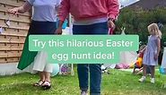 Put a spin on the traditional egg hunt with this funny Easter egg hunt idea! 🐣 #easteregghunt #easteregghunting #egghunt #egghunting #eastergame #eastergames #easterideas #partygameideas