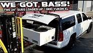 We got BASS! Two 24" Subwoofers loaded in, powered up RIDICULOUS Excursion! 7500 Watts 13hz