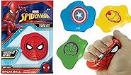 JA-RU Marvel Avengers Splat Balls Sticky Balls & Stretchy Squishy Ball (1 Ball Assorted) Spiderman, Hulk, Iron Man & Captain America. Stress Toy Balls for Kids Fidget Toys.6804-1