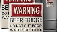 New Funny Beer Fridge Vintage Sticker Sign - Beer Fridge Magnet, Hilarious Beer Fridge Magnet, Funny Warning Sign Beer Magnet Stickers, Fridge Magnet for Home Bar Decorations (Sticker*2)