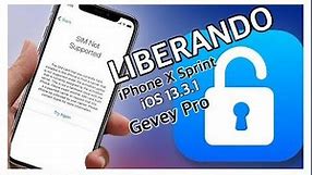 Liberando iPhone X Sprint iOS 13.3.1 con Gevey Pro 13.2.3
