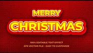 Merry Christmas 3D Text Effects in Illustrator