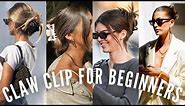 How To Put Your Hair Up In A Claw Clip For Beginners - Slow Talk Through