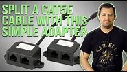 Split a CAT5e Cable into TWO lines with this adapter.