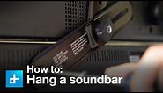 How to hang a sound bar using the Sanus SA405 sound bar mount