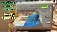 How to operate Singer Computer 9700 | Singer Apricot computer 9700 review by Tabeen stitching