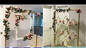 DIY- Dollar Tree Floating Frame Backdrop DIY- Wedding Photo Booth