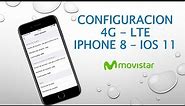 Configuración 4G LTE iPhone 8 movistar Argentina
